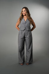 CALÇA RETA ALFAIATARIA RISCA DE GIZ