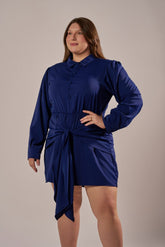 VESTIDO CURTO CHEMISE COM AMARRAÇÃO