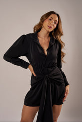 VESTIDO CURTO CHEMISE COM AMARRAÇÃO