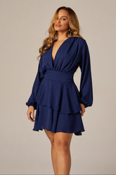 VESTIDO CURTO MANGAS BUFANTES