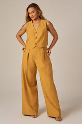 CALÇA PANTALONA MAXI PREGAS