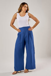 CALÇA PANTALONA CLÁSSICA COM PREGAS