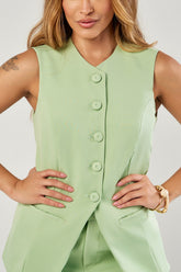 BLUSA ALFAIATARIA ALONGADA