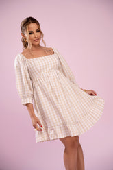 VESTIDO CURTO XADREZ