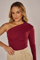 BODY OMBRO ÚNICO DRAPEADO