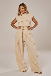 MACACÃO BOLSOS CARGO COM CINTO