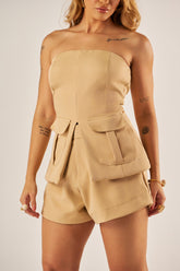 BLUSA TOMARA QUE CAIA COM BOLSOS CARGO