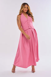 SAIA MIDI ALFAIATARIA COM PREGAS