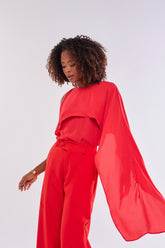 BLUSA OMBRO ÚNICO MAXI JABOUR