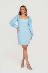 VESTIDO CURTO MANGAS BUFANTES CLÁSSICO