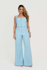 CALÇA PANTALONA COM NERVURA