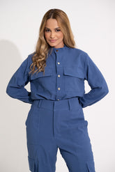 CAMISA MANGA LONGA BOLSO CARGO