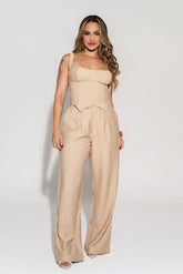 CALÇA PANTALONA MAXI PREGAS