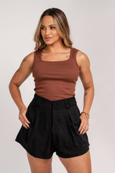 BLUSA REGATA DECOTE RETO