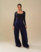 CALÇA ALFAIATARIA PANTALONA COM PREGAS