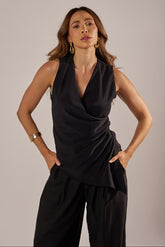 BLUSA ALONGADA ASSIMÉTRICA