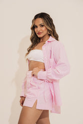 SHORT LISTRAS FIO TINTO