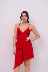 VESTIDO ALCINHAS ASSIMÉTRICO (FIVE)