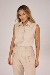 CAMISA CLÁSSICA SEM MANGAS