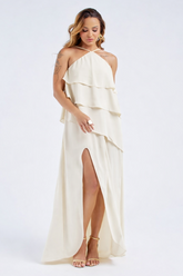 VESTIDO MIDI MAXI CAMADAS ASSIMÉTRICO