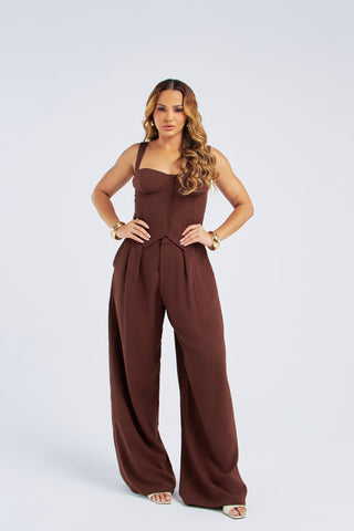 CALÇA PANTALONA MAXI PREGAS