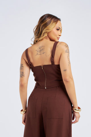 CALÇA PANTALONA MAXI PREGAS