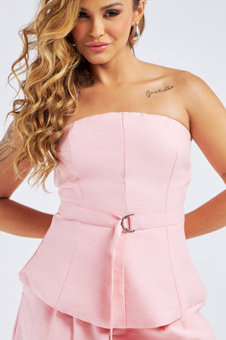 BLUSA TOMARA QUE CAIA COM CINTO