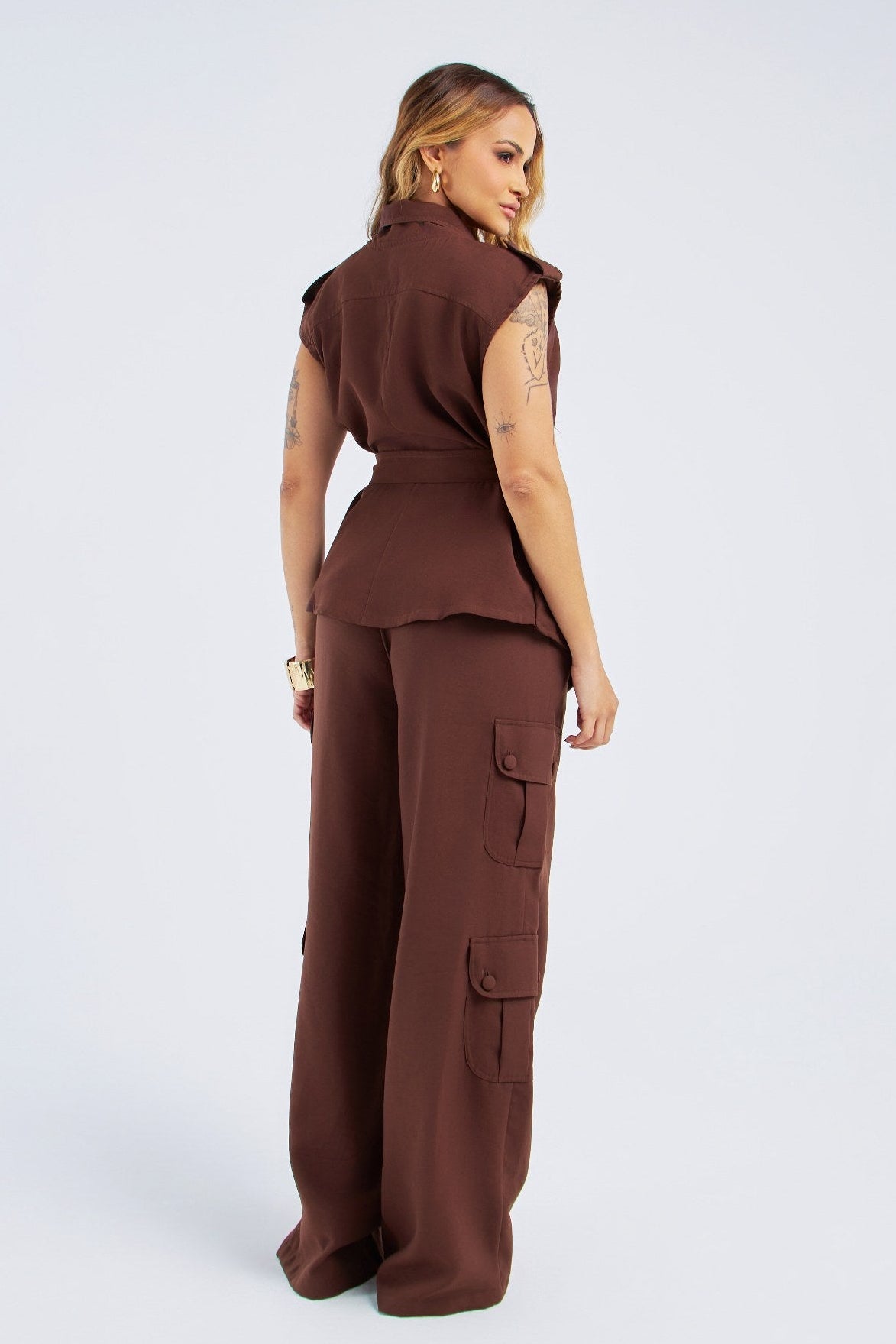 CALÇA WIDELEG BOLSOS CARGO