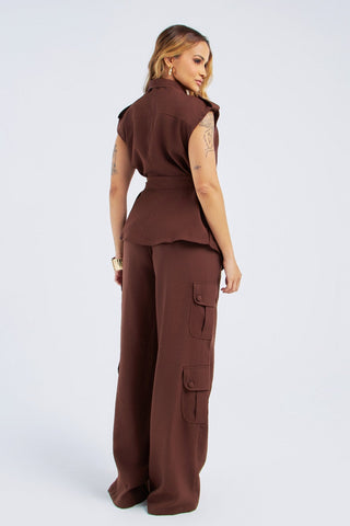 CALÇA WIDELEG BOLSOS CARGO