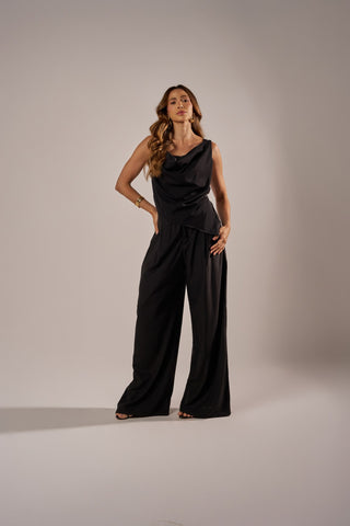 BLUSA ASSIMÉTRICA DEGAGÊ ALFAIATARIA LEVE