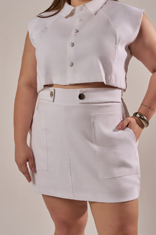 CROPPED CAMISA COM RECORTE