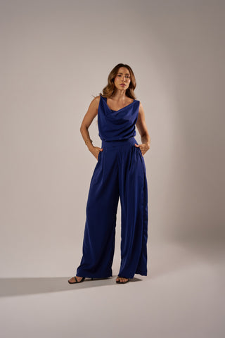 BLUSA ASSIMÉTRICA DEGAGÊ ALFAIATARIA LEVE