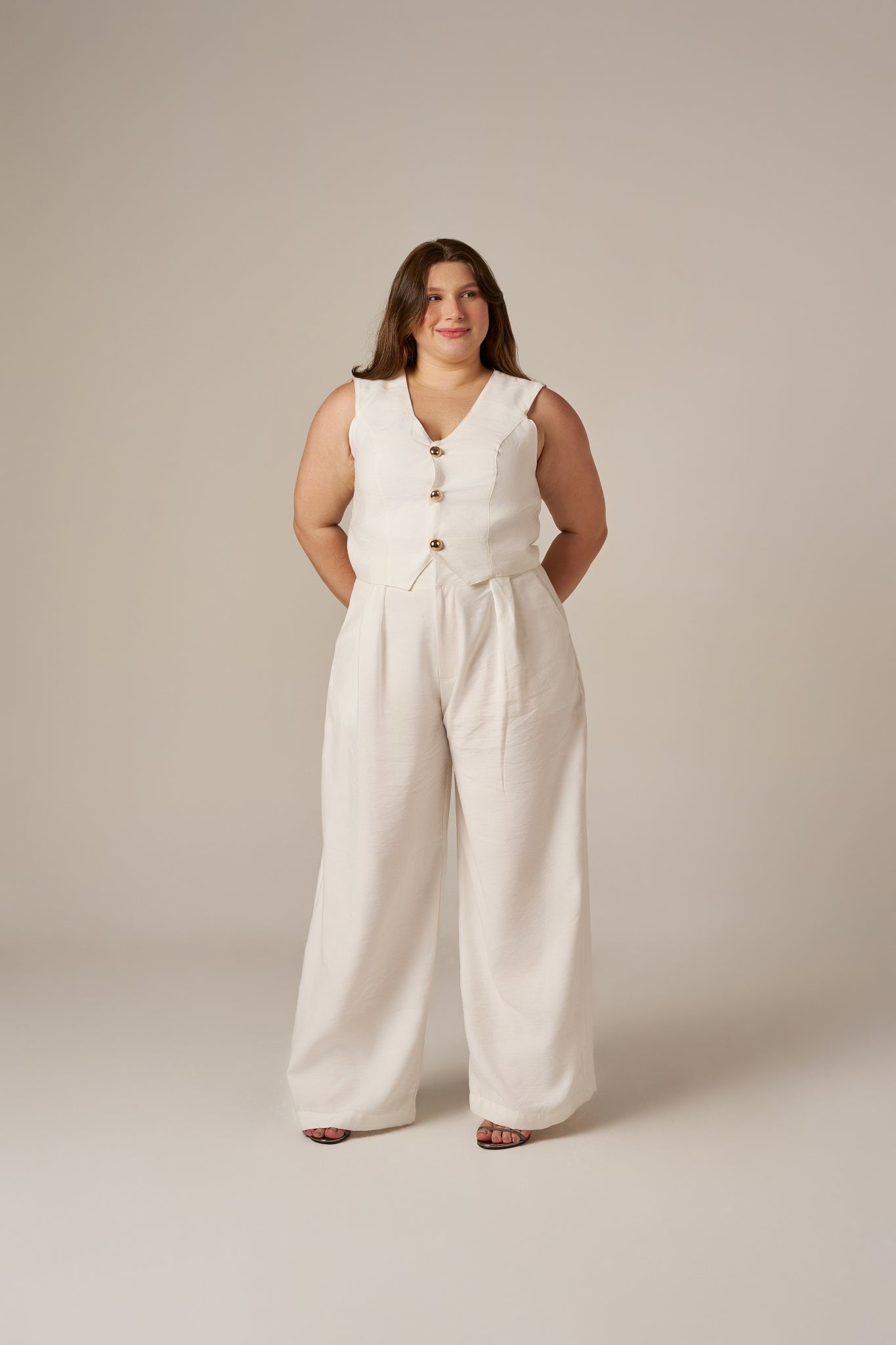 CALÇA PANTALONA MAXI PREGAS