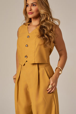 COLETE CROPPED MAXI BOTÕES
