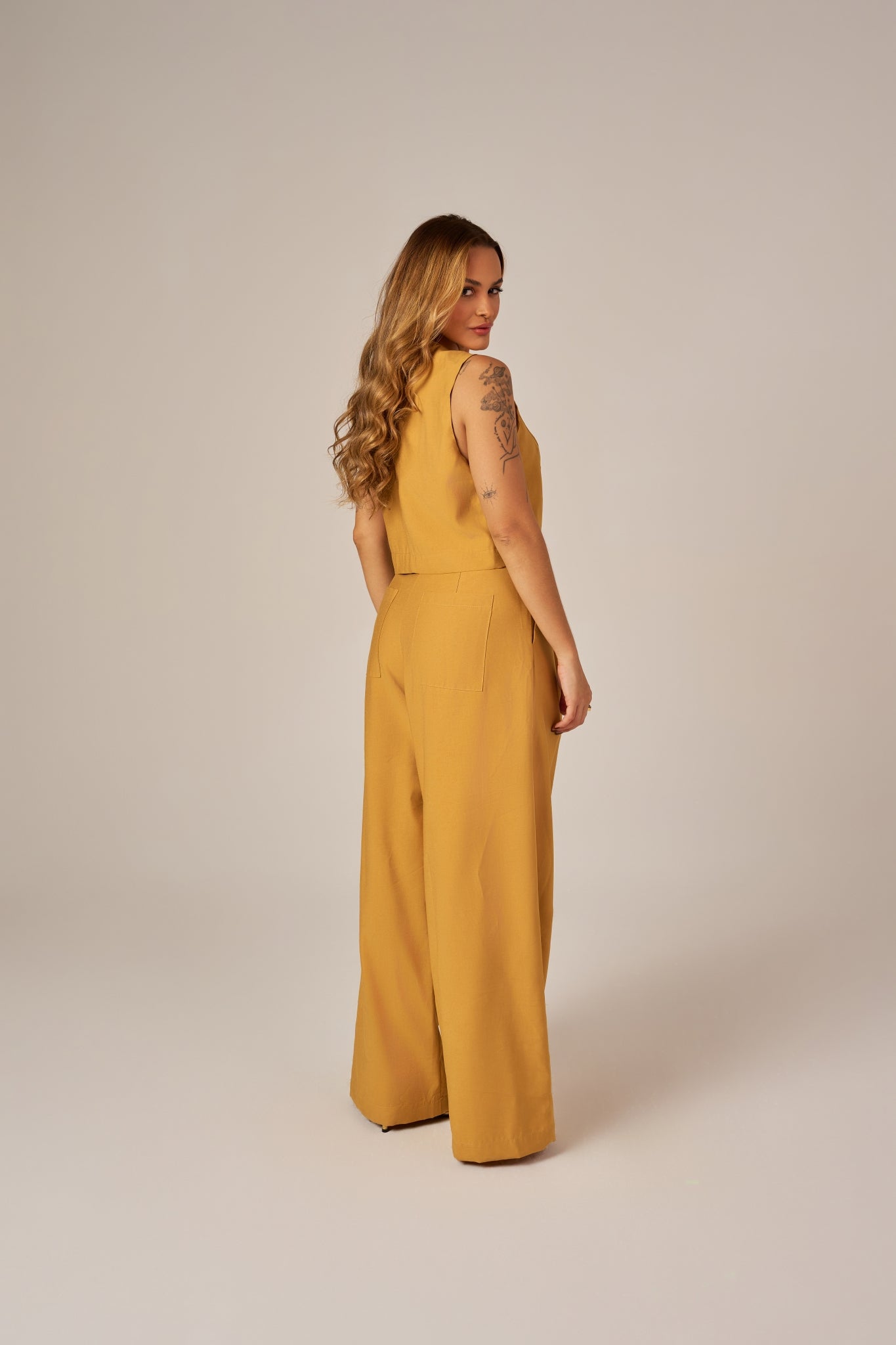 CALÇA PANTALONA MAXI PREGAS