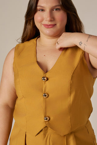 COLETE CROPPED MAXI BOTÕES