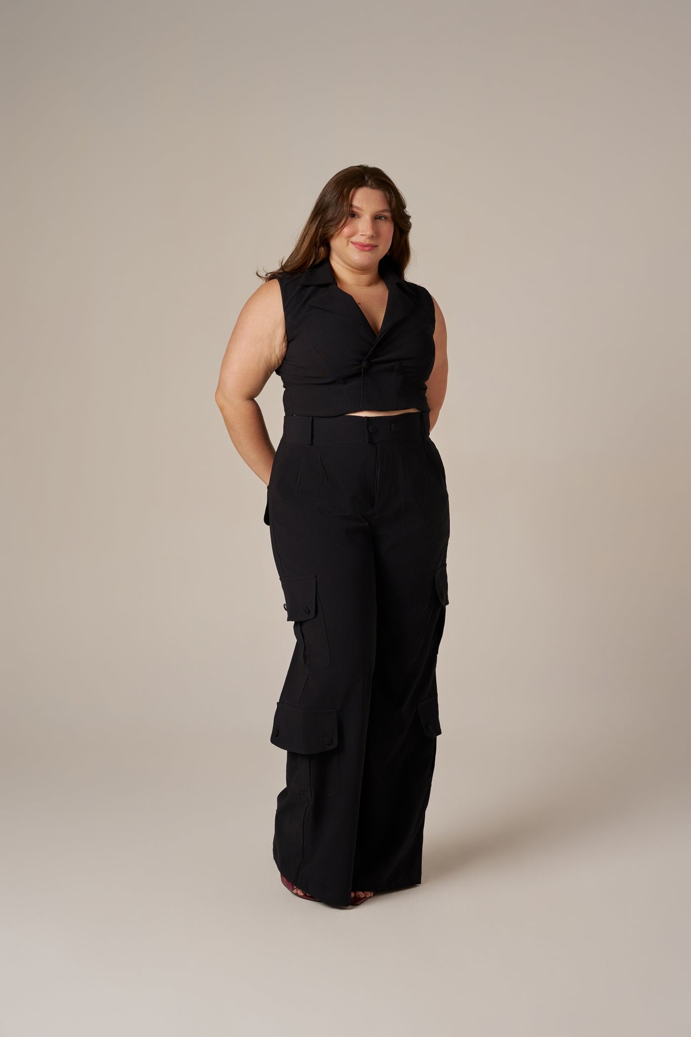 CALÇA WIDELEG BOLSOS CARGO