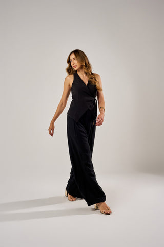 CALÇA PANTALONA CLÁSSICA COM PREGAS