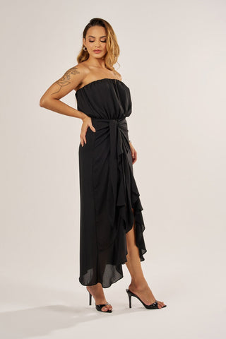 VESTIDO MIDI TOMARA QUE CAIA COM AMARRAÇÃO