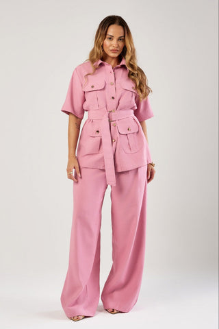 CAMISA PARKA BOLSOS CARGOS COM CINTO