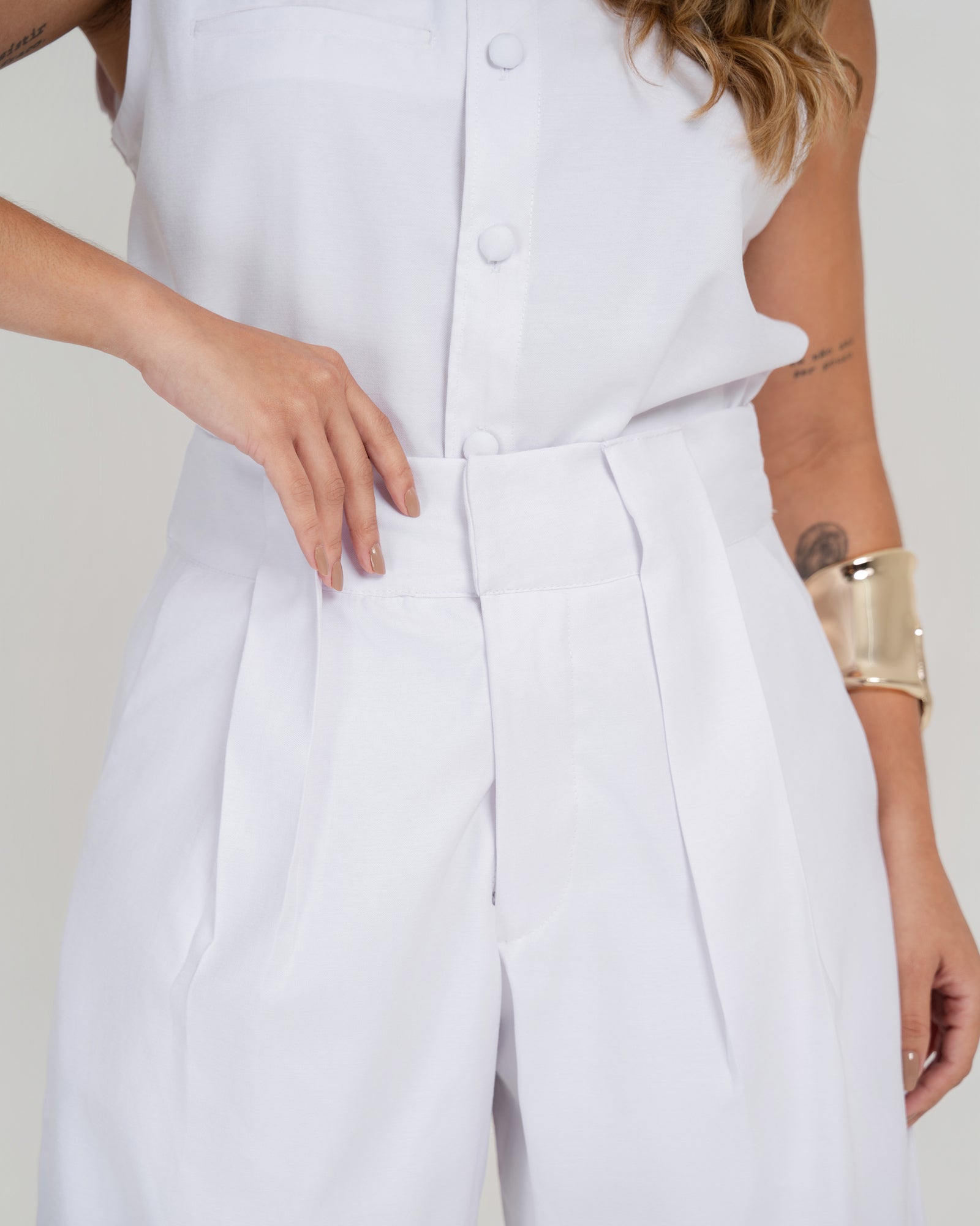 CALÇA PANTALONA MAXI PREGAS