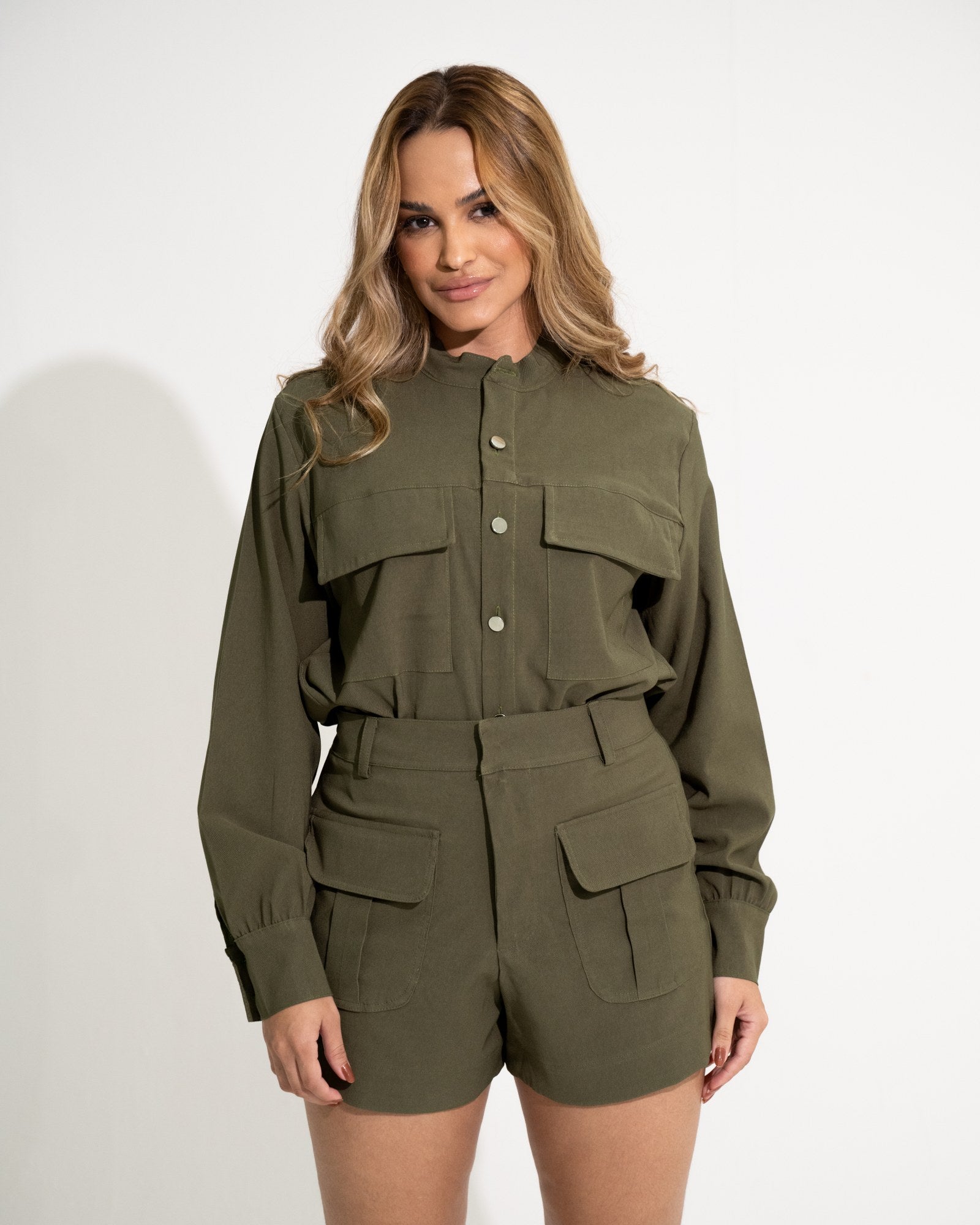 CAMISA MANGA LONGA BOLSO CARGO