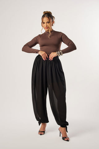 BLUSA GOLA ALTA COM MANGA LONGA