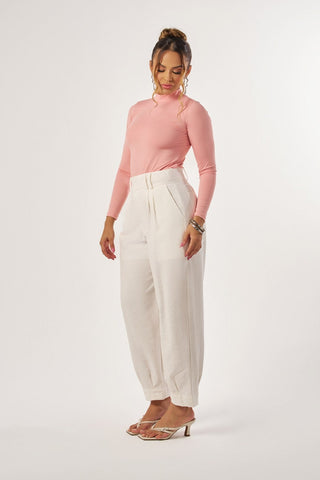 BLUSA GOLA ALTA COM MANGA LONGA