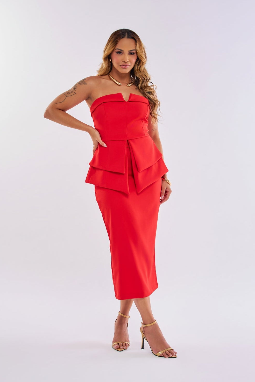 BLUSA PEPLUM DUPLO ALFAIATARIA