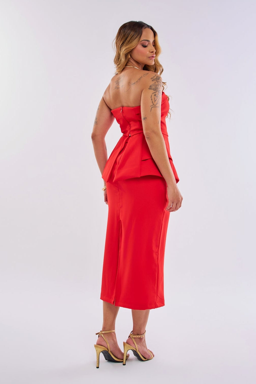 BLUSA PEPLUM DUPLO ALFAIATARIA