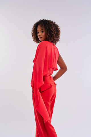 BLUSA OMBRO ÚNICO MAXI JABOUR