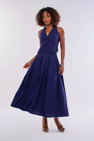 SAIA MIDI ALFAIATARIA COM PREGAS