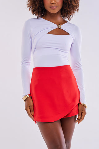 BODY MANGA LONGA COM AJUSTE METÁLICO