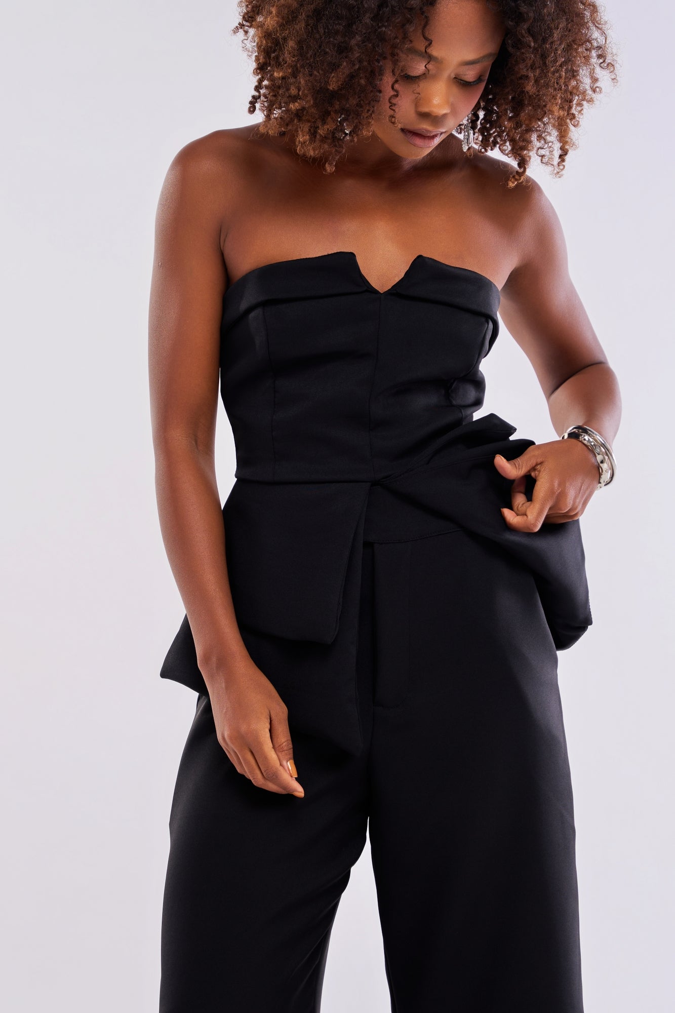 BLUSA PEPLUM DUPLO ALFAIATARIA